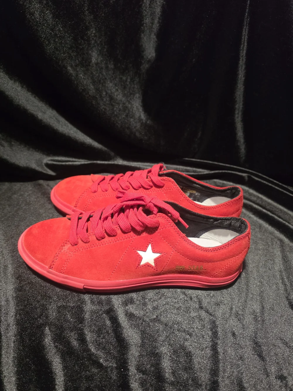Vintage Converse One Star x Target Red Suede Sneakers - Rare 2009 Promo - M8.5